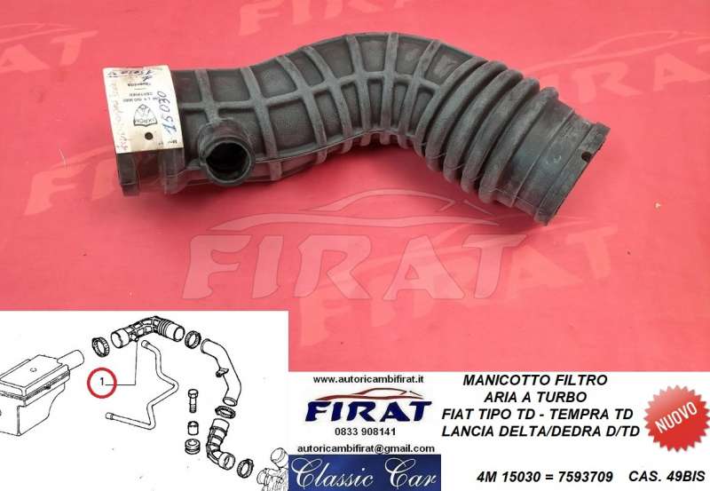 MANICOTTO TURBO FIAT TIPO TD TEMPRA TD - DEDRA TD (15030)